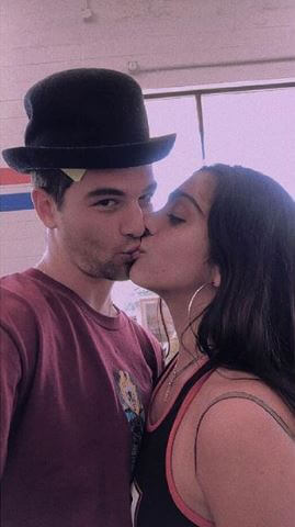 Lourdes Leon with her boyfriend.